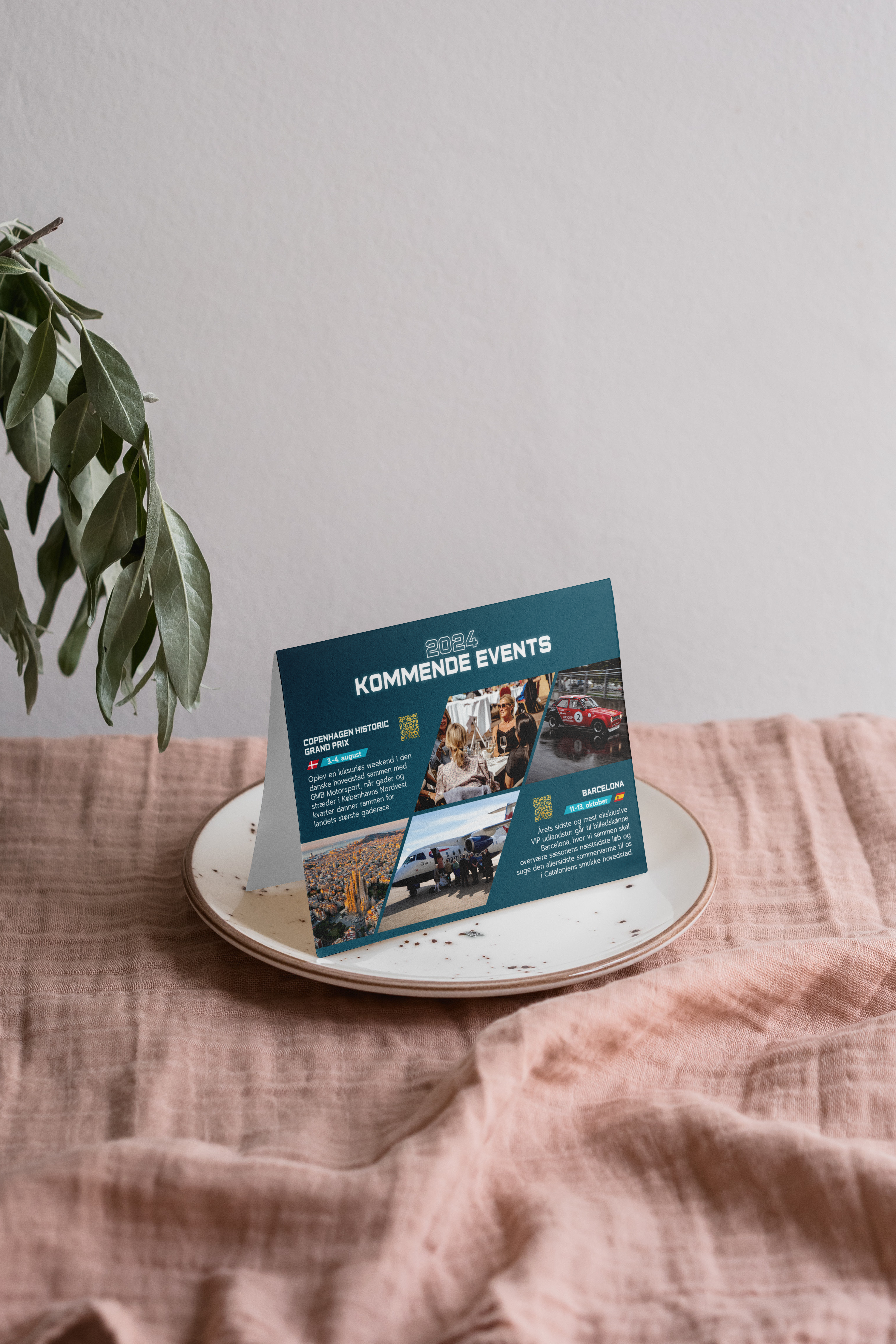 A-skilt på tallerken