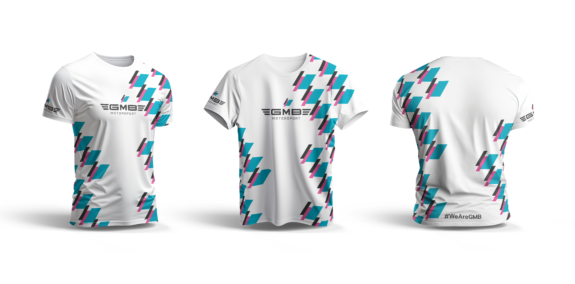 T-shirt fra tre vinkler