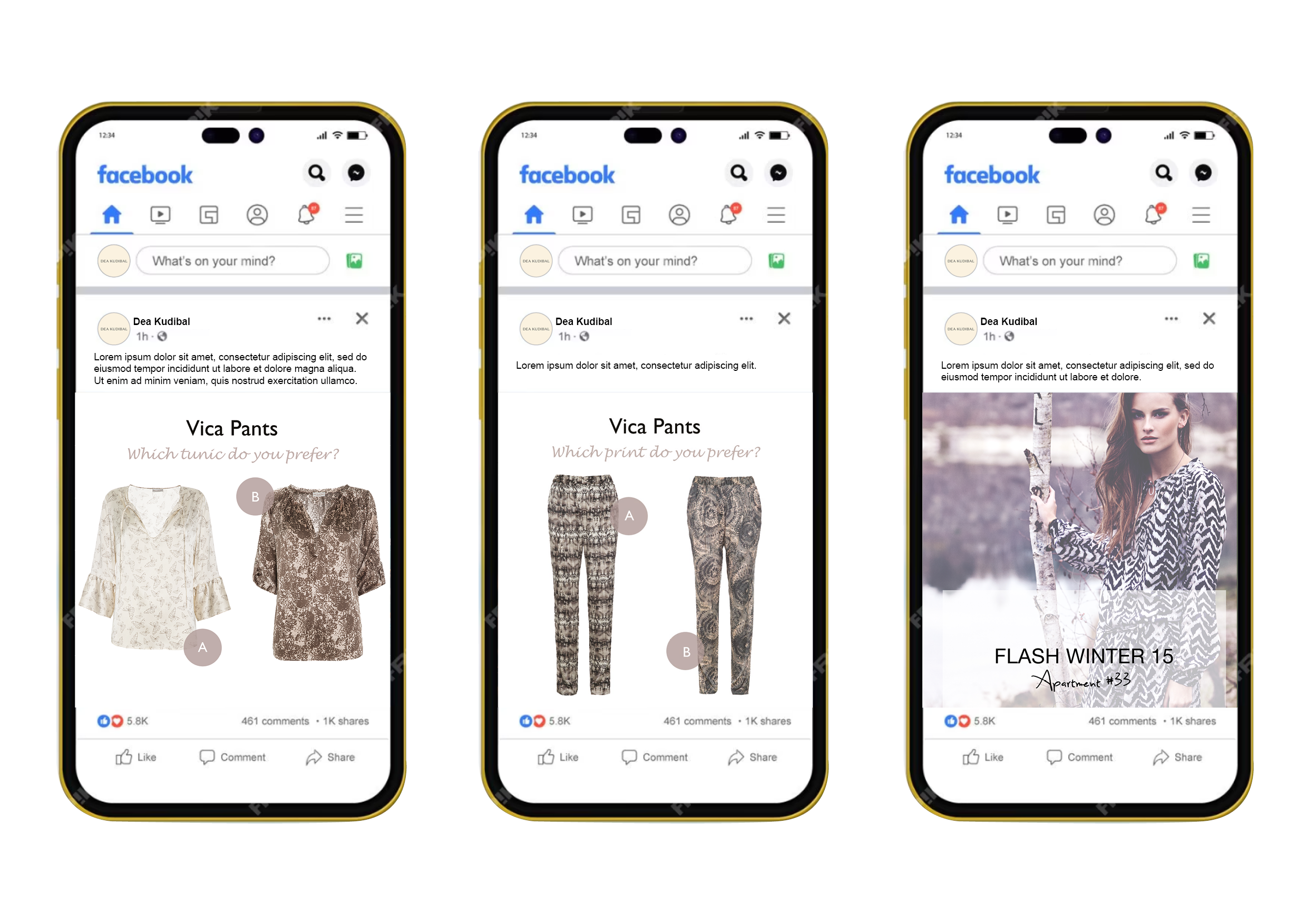 Mockup – Facebook opslag